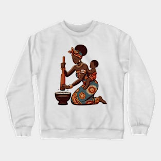 Afrocentric Mother And Baby Crewneck Sweatshirt